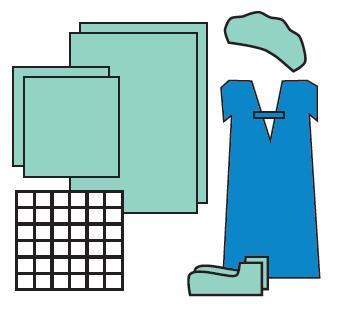 Комплект одягу та покриттів операційних для кесаревого розтину, стерильний, одноразового використання ,ТМ «АХІЛЛ»